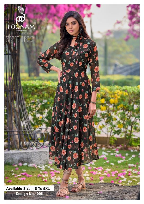 Poonam Spring Valley Digital Printed Georgette Kurti Collection